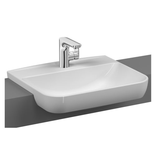 Vasque semi-encastrée - 5637B003-0001 - VitrA - en céramique / rectangulaire / contemporaine