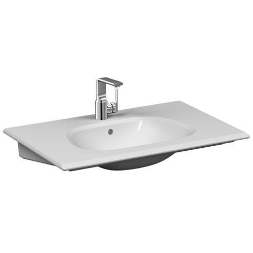 Vasque à poser - FRAME - VitrA - en céramique / avec revêtement antibactérien / ovale