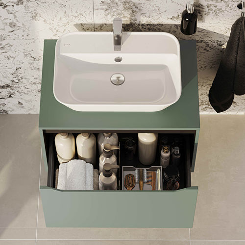 Vasque à poser - GEO - VitrA - en céramique / finition mat / antibactérienne