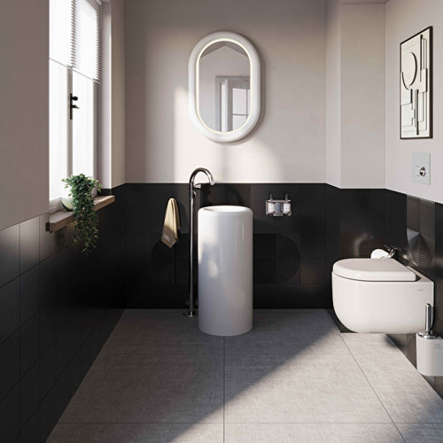 Vasque au sol - LIQUID  - VitrA - en céramique / ronde / sans trou