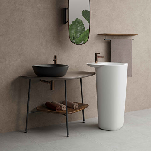 Vasque à poser - PLURAL  - VitrA - en céramique / finition mat / ovale