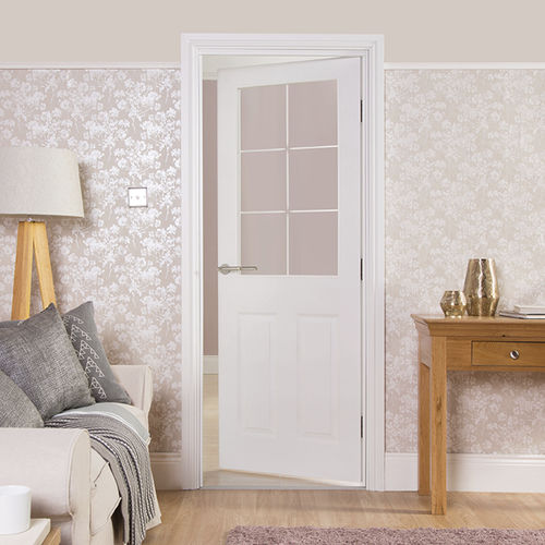 Porte d'intérieur - CAMBRIDGE : 6 LIGHT ETCH - JELD-WEN - en MDF / battante / semi-vitrée