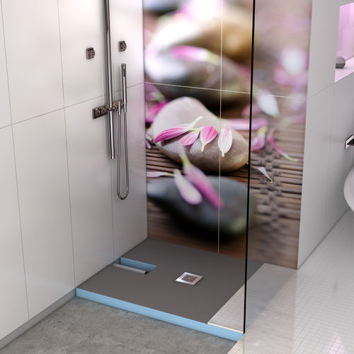 Receveur de douche carré - FUNDO PLANO - wedi GmbH - à carreler / à fleur de sol / extra plat