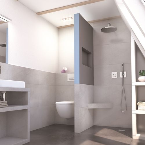 Panneau de construction en polystyrène - SANWELL - wedi GmbH - pour mur / pour salle de bain / pour cloison