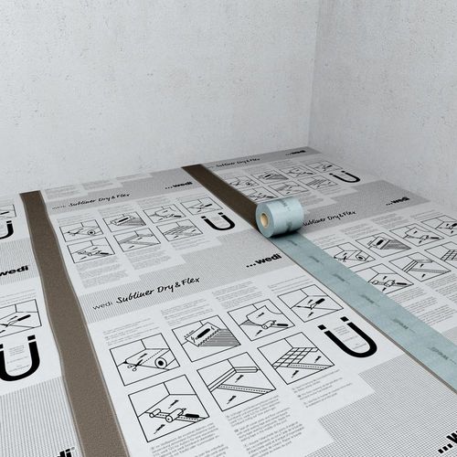Membrane d'étanchéité de protection - SUBLINER - wedi GmbH - isolante / pour mur / pour sol