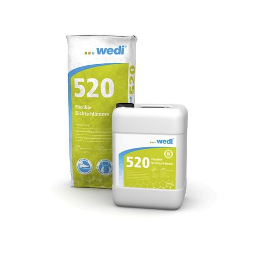 Mortier d'étanchéité - 520 - wedi GmbH - pour pièce humide / de ciment / en poudre