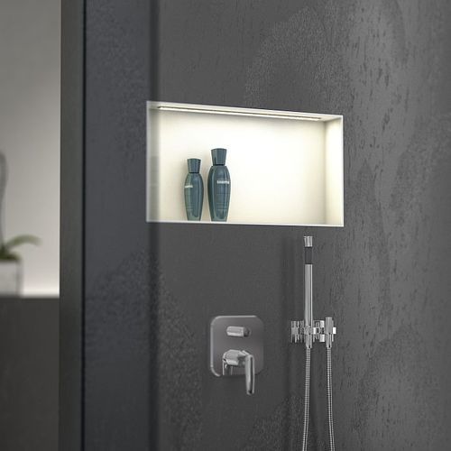 Niche murale de salle de bain - Sanwell Top LED niche - wedi GmbH - en composite / en vinyle / rectangulaire