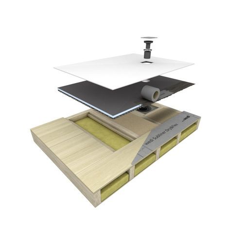 Receveur de douche rectangulaire - Fundo Ligno Plus - wedi GmbH - à encastrer / à carreler / en bois