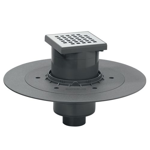 Siphon de sol en acier inoxydable - VENISIO - WIRQUIN - pour douche / avec grille / vertical