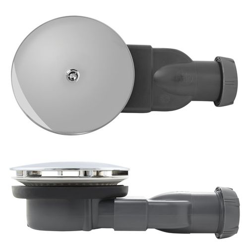 Bonde de douche en acier inoxydable brossé - SLIM : 30719686 - WIRQUIN - en ABS