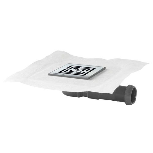 Bonde de douche en acier inoxydable brossé - SLIM : 30722011 - WIRQUIN