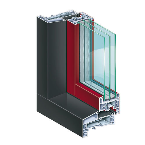 Profilé pour fenêtre en acier - K-VISION - KÖMMERLING - en PVC / à isolation thermique