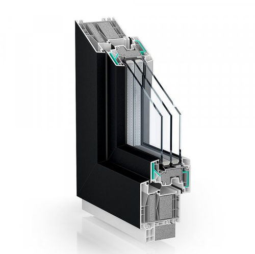Fenêtre en verre - 88 PROSTRATOTEC - KÖMMERLING - en acier / à guillotine / à double vitrage