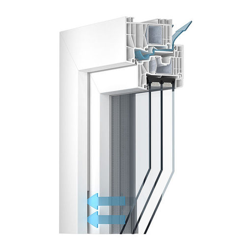 Profilé pour fenêtre en PVC-U - 88 REGEL-AIR - KÖMMERLING - isolant / recyclable