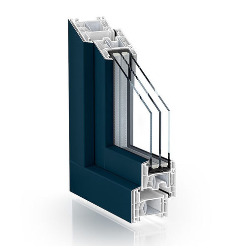 Profilé pour fenêtre en aluminium - 76 DOUBLE SEAL ALUCLIP - KÖMMERLING - en PVC / en PVC-U / à isolation thermique