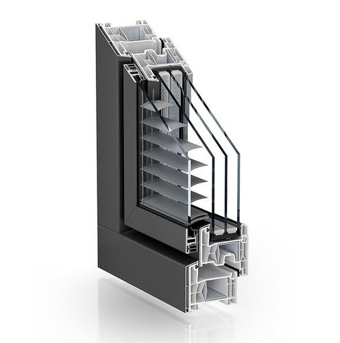 Profilé pour fenêtre en aluminium - 76 DOUBLE SEAL ADDON - KÖMMERLING - en PVC / en PVC-U / isolant