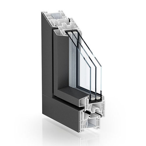 Profilé pour fenêtre en aluminium - 76 CENTRE SEAL ALUCLIP PRO - KÖMMERLING - en PVC / en PVC-U / acoustique