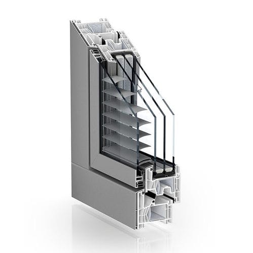 Profilé pour fenêtre en aluminium - 76 CENTRE SEAL ADDON - KÖMMERLING - en PVC / en PVC-U / acoustique