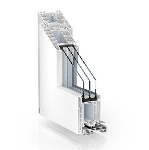 Profilé pour porte en PVC - 88 OUTWARD OPENING - KÖMMERLING - en PVC-U / isolant
