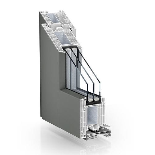 Profilé pour porte aluminium - 88 ALUCLIP OUTWARD OPENING - KÖMMERLING - en PVC / en PVC-U