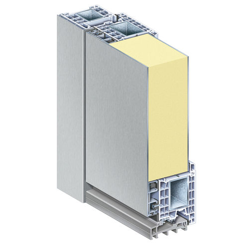 Profilé pour porte aluminium - 76 RESIDENTIAL DOOR ALUCLIP ZERO - KÖMMERLING - en acier / en PVC / de sécurité