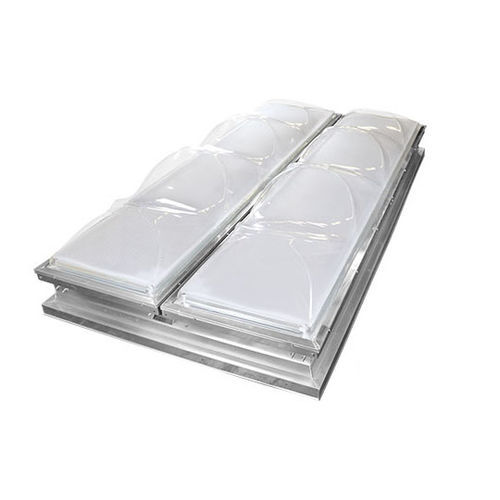 Dôme pour éclairage pour toiture-terrasse - MECHANICAL - VELUX - avec exutoire de désenfumage