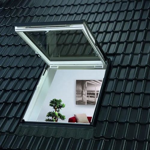 Fenêtre de toit en PVC - GXLA / GXLB - VELUX - en pin / à guillotine / à soufflet