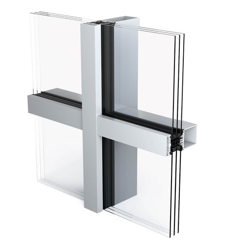 Mur-rideau ossature autoportante - WICTEC 50 - WICONA - en aluminium et en verre / acoustique / coupe-feu