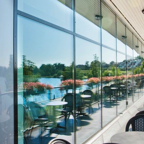 Mur-rideau ossature autoportante - VEC - WICTEC 50 - WICONA - en aluminium et en verre / en panneau de verre isolant / acoustique
