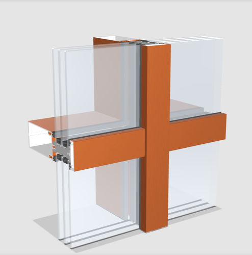 Mur-rideau ossature autoportante - WICTEC 60 NG - WICONA - en aluminium et en verre / acoustique / à haute résistance
