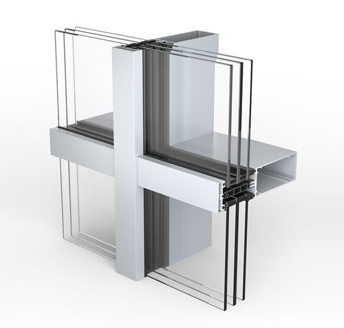 Mur-rideau à traverse-traverse - WICTEC 50 NG TT - WICONA - ossature autoportante / en aluminium et en verre / à haute résistance