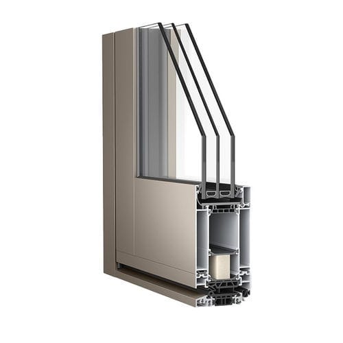 Porte d'entrée - WICSTYLE 75 NG  - WICONA - en aluminium / battante / contemporaine