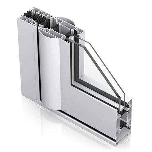 Porte va-et-vient - WICSTYLE 65 NG  - WICONA - d'entrée / en aluminium / battante