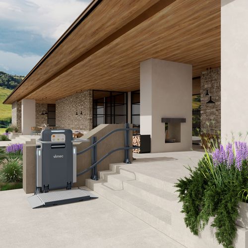 Plateforme monte-escalier inclinée - V6S - VIMEC Srl - pour fauteuil roulant / pour bâtiment / pour établissement public