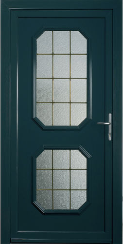 Porte d'entrée - LIGNE PASSION : BORA - TRYBA - en aluminium / battante / vitrée