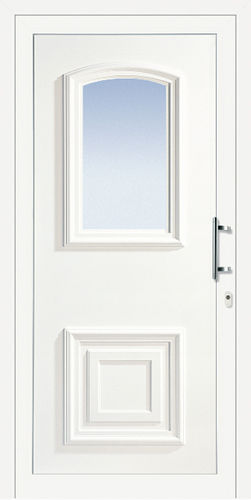 Porte d'entrée - LIGNE ELÉGANCE : BOMBAY - TRYBA - en PVC / battante / semi-vitrée
