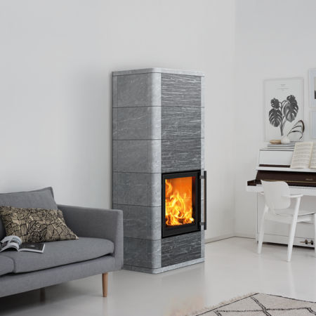 Poêle à bois - SALVO S - TULIKIVI - contemporain / en pierre ollaire