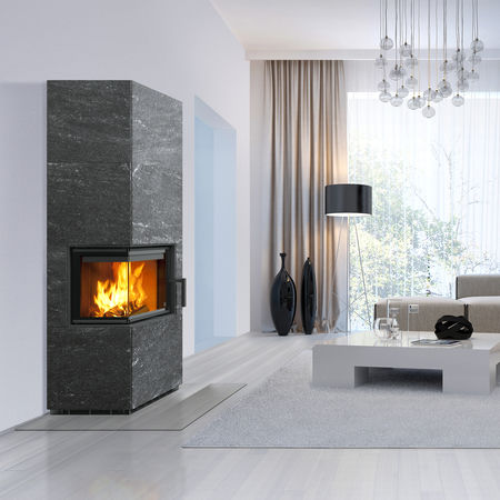Poêle à bois - JOKKA - TULIKIVI - 7 kW / au sol / d'angle