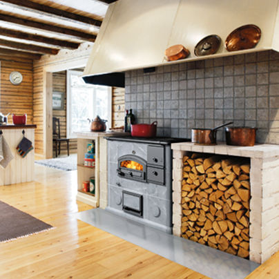 Cuisinière à bois - LLU1250 - TULIKIVI - 1 foyer / 1 four / classe B