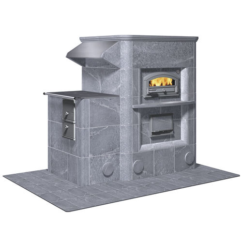 Cuisinière à bois - HU3400/13 - TULIKIVI - 4 foyers / 1 four / à nettoyage manuel