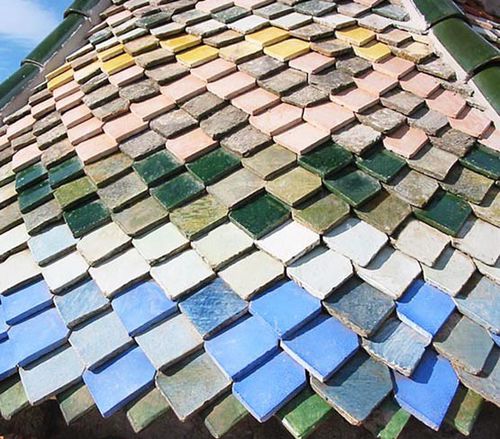 Tuile plate - GLAZED POINTED  - TERRES CUITES DE RAUJOLLES - en terre cuite