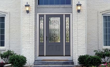 Porte d'entrée - PROFILES - THERMA-TRU DOORS - en acier / battante / semi-vitrée