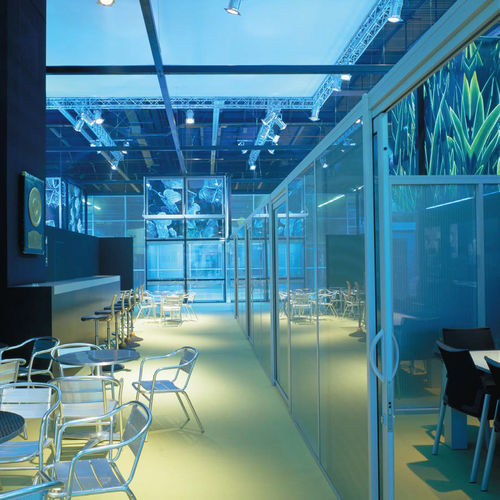 Cloison démontable - SYSTEM TECHNAL - TECHNAL - fixe / coulissante / modulaire