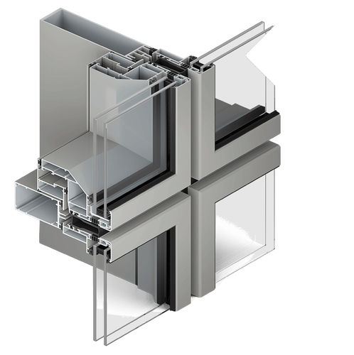 Mur-rideau en panneaux - TENTAL 60 BG - TECHNAL - en aluminium et en verre / décoratif / acoustique