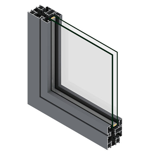 Fenêtre aluminium - SOLEAL 55 EVOLUTION VISIBLE  - TECHNAL - coulissante / à double vitrage / 2 vantaux