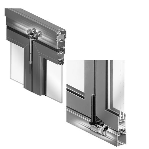Porte d'intérieur - TECHNAL - avec verre de sécurité / coulissante / pliante