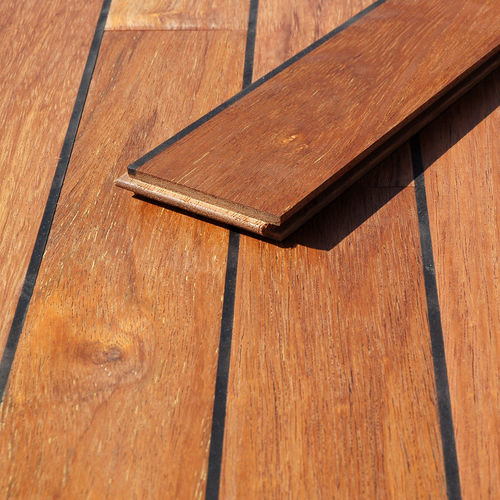 Parquet massif - Exotique Merbau Huile UV Pont de Bateau intégré 12x90 - SOBOPLAC - en merbau / pont de bateau / huilé