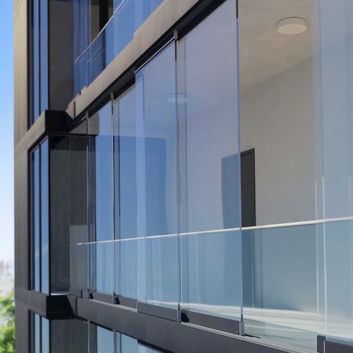 Balcon à panneaux en verre - Proline S Mega - SOLARLUX - en verre / en aluminium / avec système coulissant
