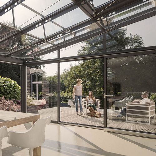 Véranda autoportée - SDL AKZENT VISION - SOLARLUX - en verre / en aluminium / tout verre