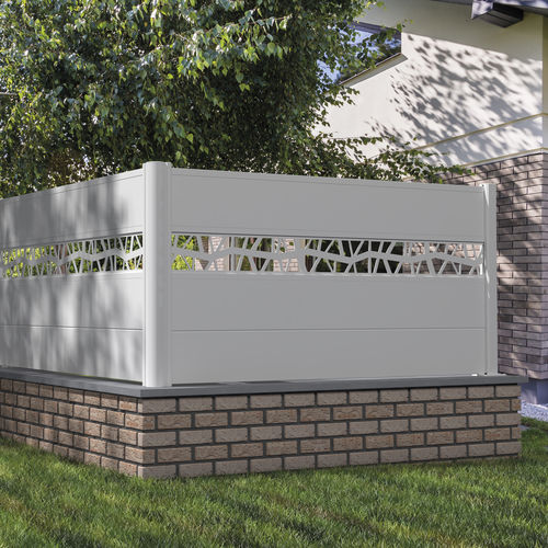 Clôture à lames - Gamme SIGNATURE - Helvetica CL 255 - SIB - de jardin / en aluminium thermolaqué / contemporaine